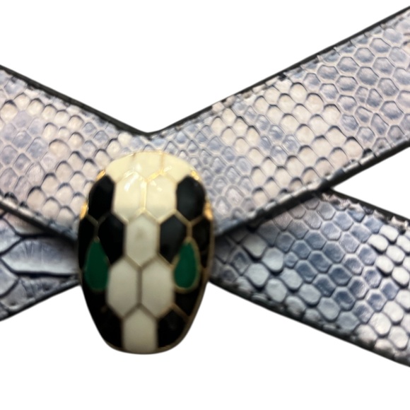 Faux Snake Skin Gray Evening Clutch Purse Handbag Zip Pouch, NWOT - Picture 9 of 11